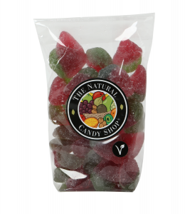 Vegan Sweet Fizzy Jelly Strawberries