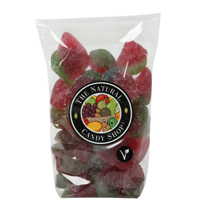 Vegan Sweet Fizzy Jelly Strawberries
