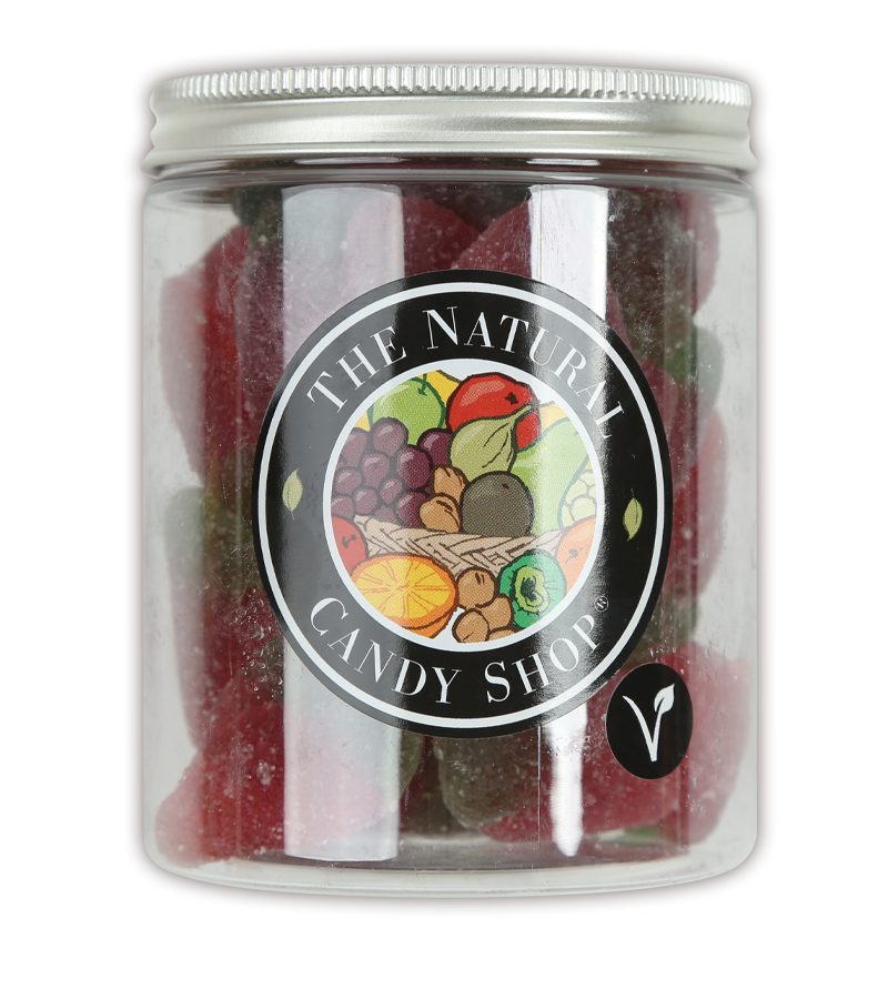 Jar of Fizzy Strawberry Vegan Sweets