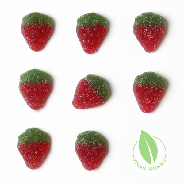 Vegan Fizzy Jelly Strawberry sweets