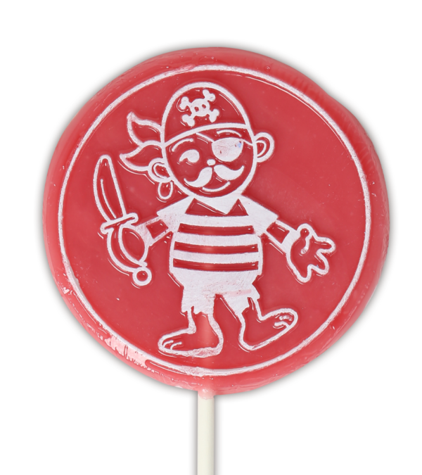 Pirate lollipop strawberry flavoured