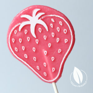 Strawberry Shaped Vegan Lollipop