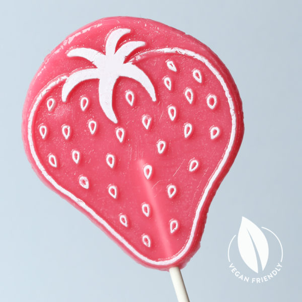 Strawberry Shaped Vegan Lollipop