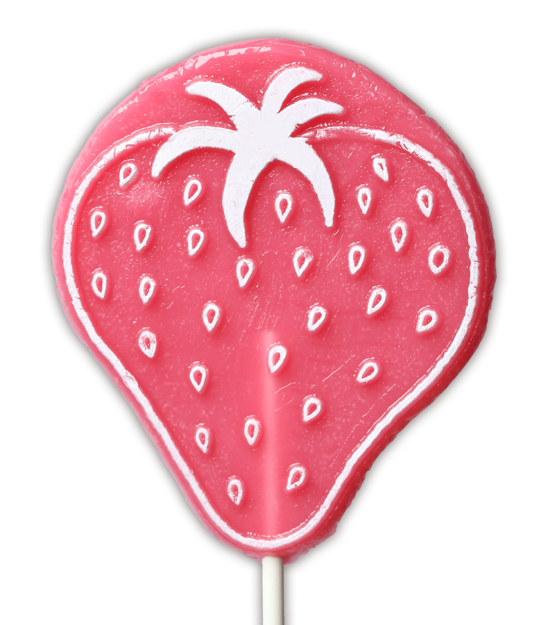 Strawberry Shaped Vegan Lollipop