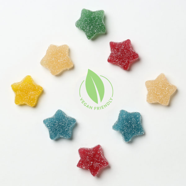 Vegan Fizzy Jelly Stars Sweets