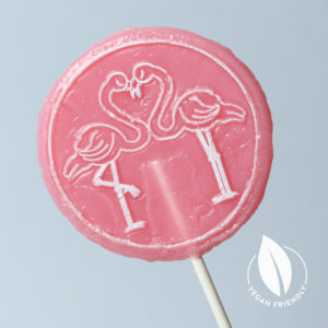 flamingo raspberry vegan lolly