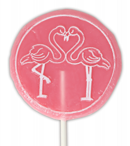 flamingo raspberry vegan lolly