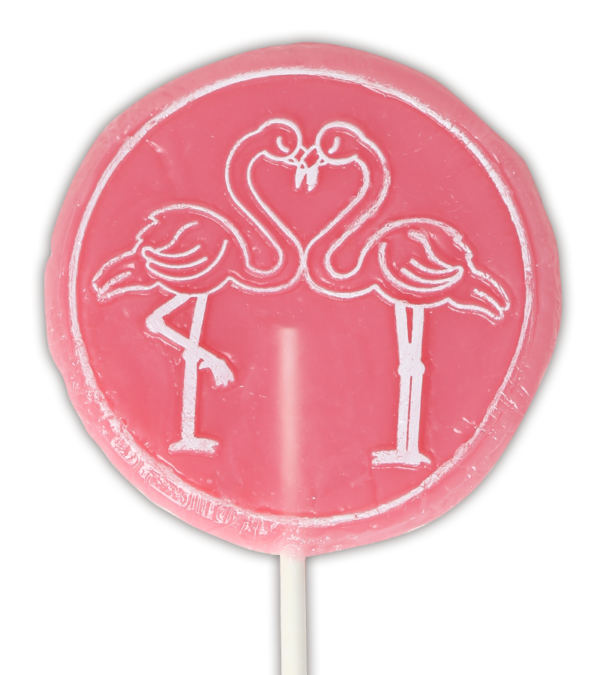 flamingo raspberry vegan lolly