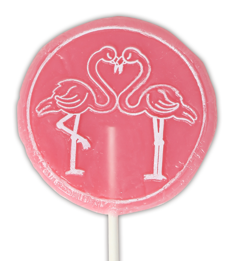 flamingo raspberry vegan lolly
