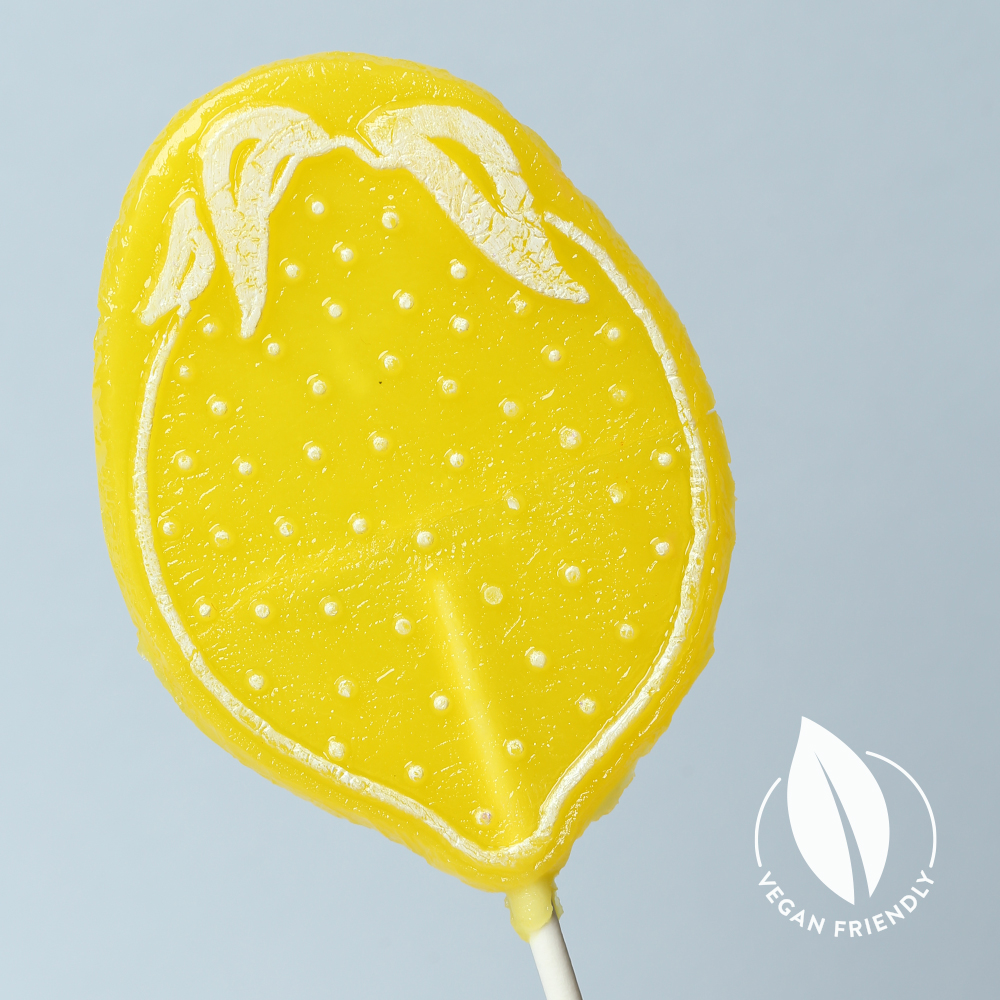 Lemon Shaped Vegan Lollipop