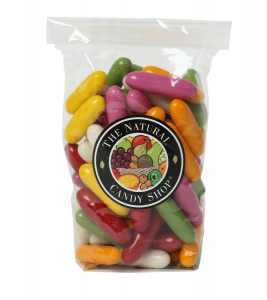 Bag of liquorice torpedoes sweets