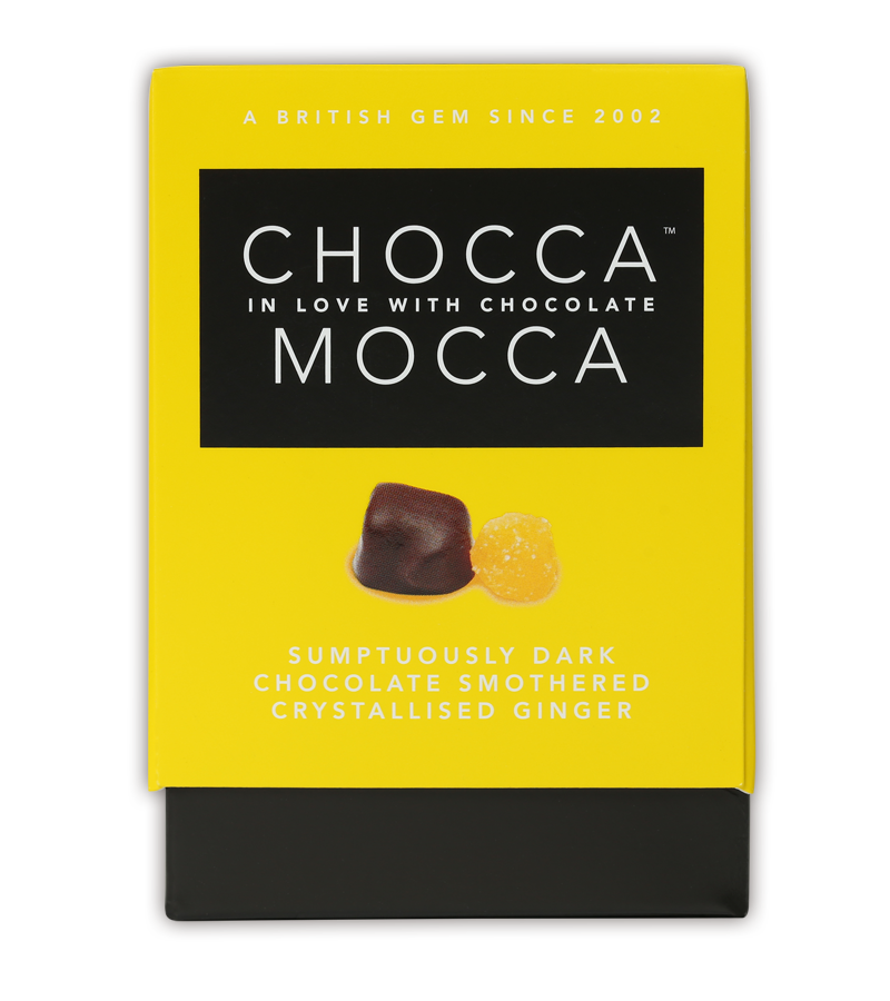 Ginger dipped in dark chocolate