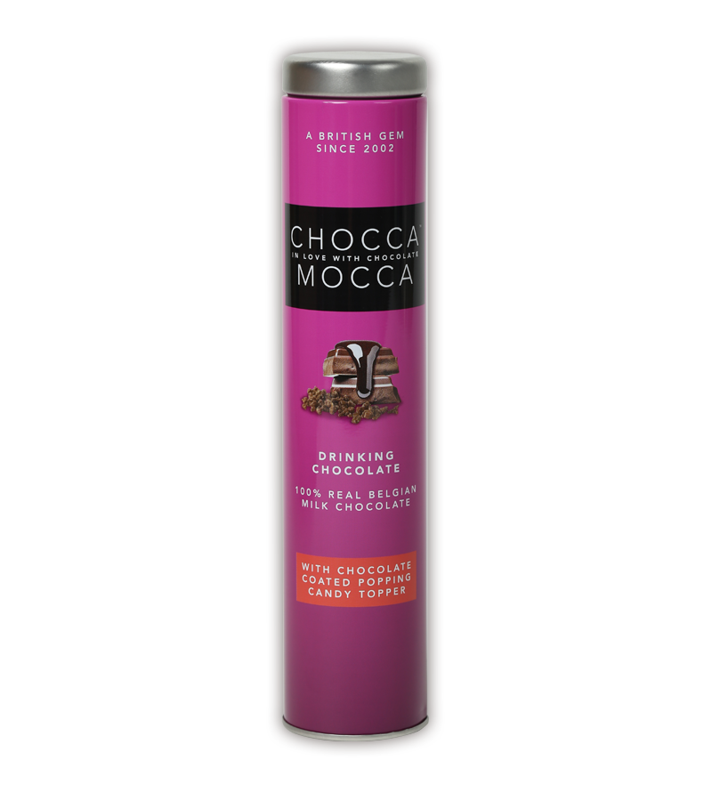 Hot Chocolate Drink with Chocolate Coated Popping Candy